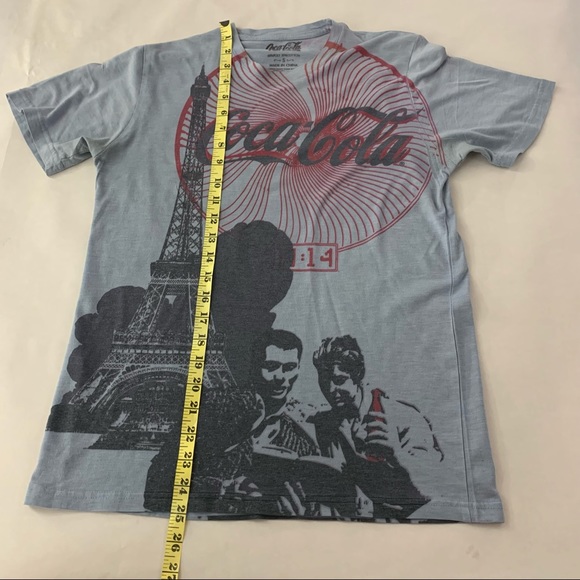 Retro Coca-Cola tee Paris Eiffel Tower mens Small - Picture 4 of 7